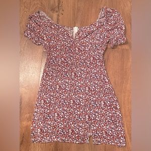 SHEIN maroon floral Mini Dress
